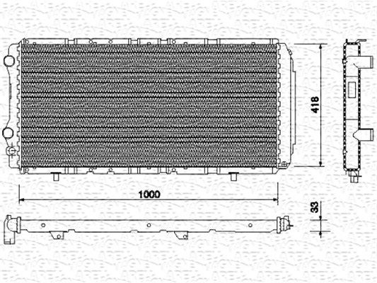 MAGNETI MARELLI radiatorius, variklio aušinimas 350213708000